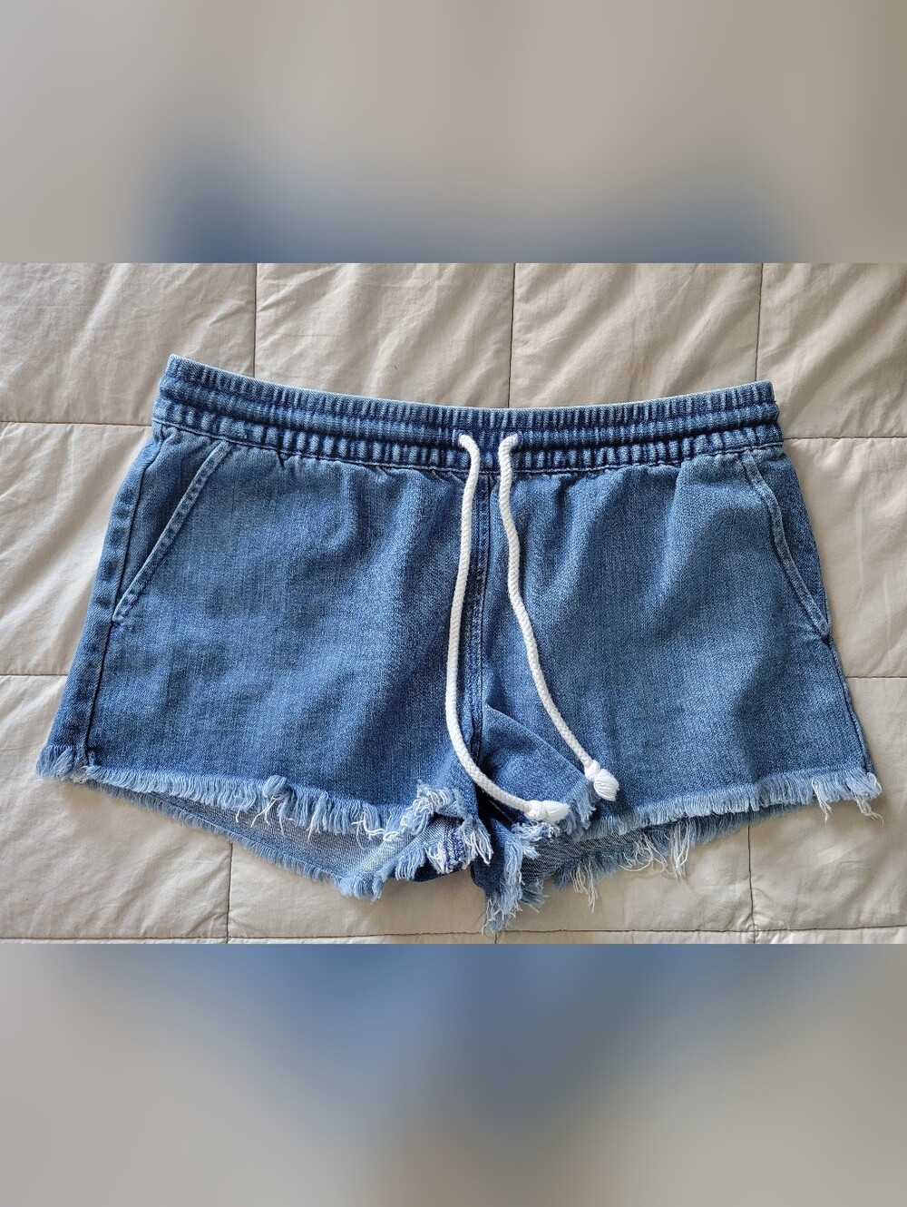 Aerie Drawstring Denim Jean Shorts Small S